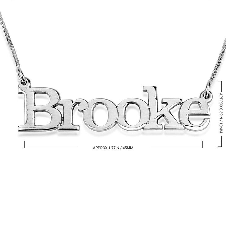 Sterling Silver Cartoon Style Name Necklace