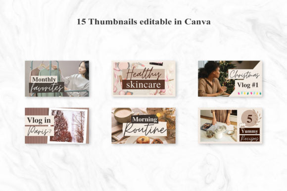 YouTube Thumbnail Kit Editable in Canva