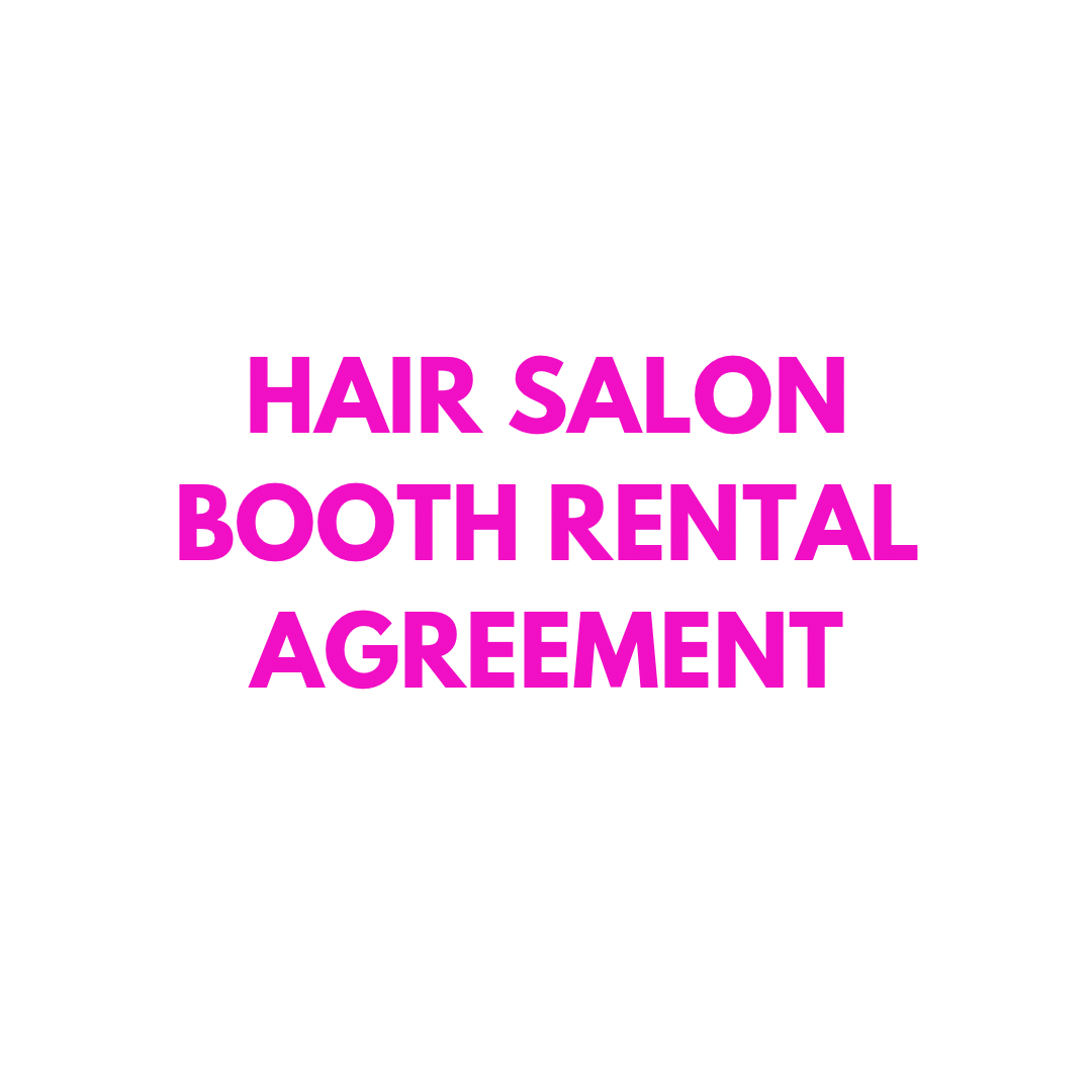 Hair Salon Booth Rental Agreement