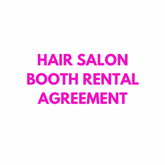 Hair Salon Booth Rental Agreement