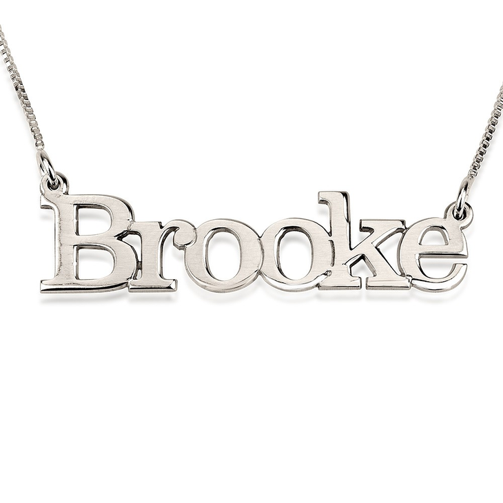 Sterling Silver Cartoon Style Name Necklace