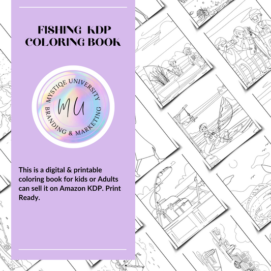 Fishing  KDP Coloring Book