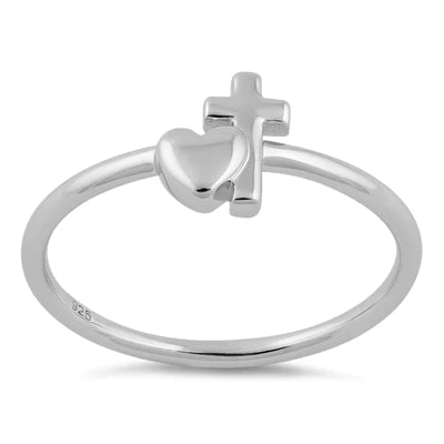 Heart Cross Ring