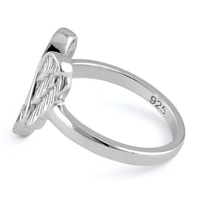 Angel Wings with Heart Ring