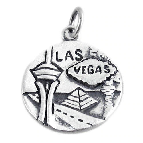 "Las Vegas" NV "The Silver City" 2-Sided Charm