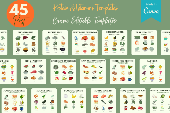 Vitamin & Protein Food Post Template