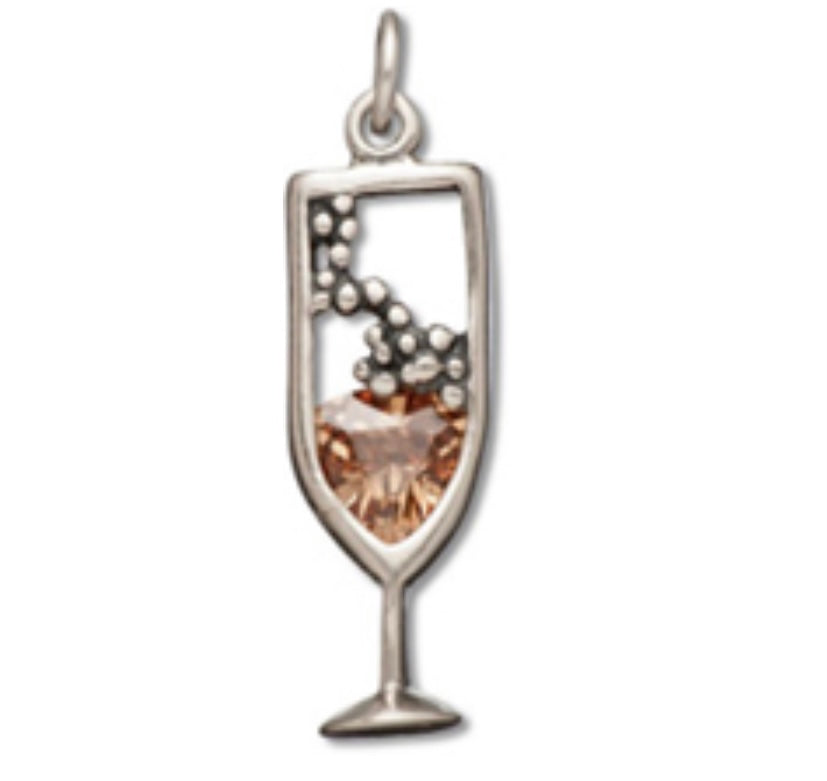 Champagne Crystal Charm