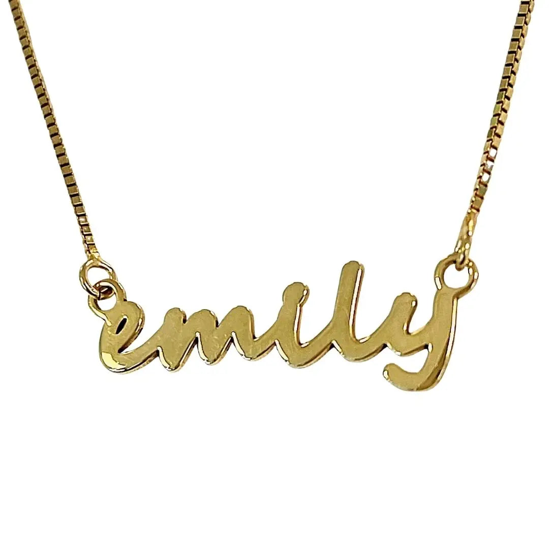 Mini Gold Name Minimalist Necklace