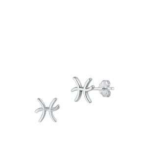 Sterling Silver Zodiac Stud Earrings