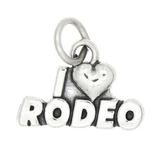 I Love Rodeo Word Charm