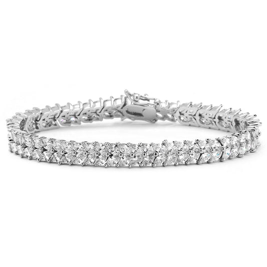 Marquis Cubic Zirconia Wedding or Prom Tennis Bracelet