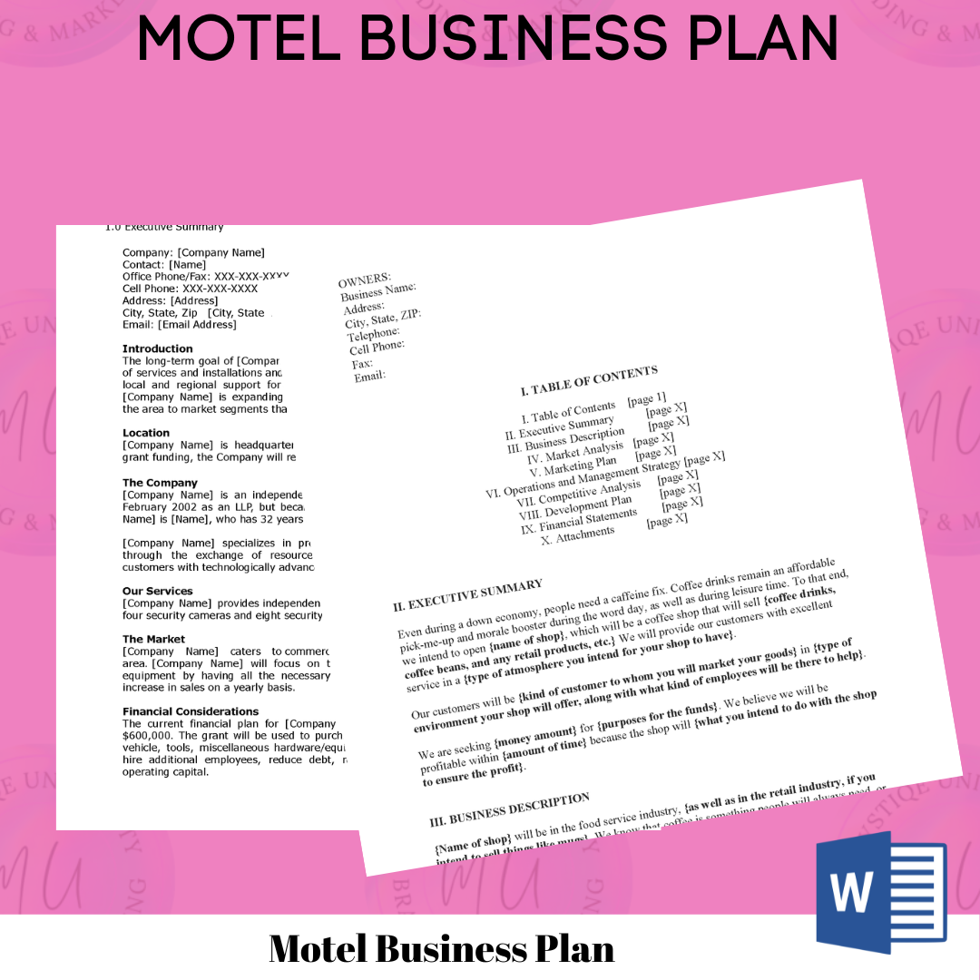 Motel Business Plan