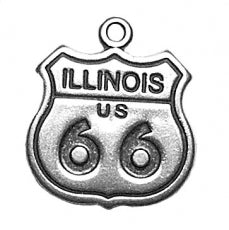 Illinois Route 66 Highway Sign Charm