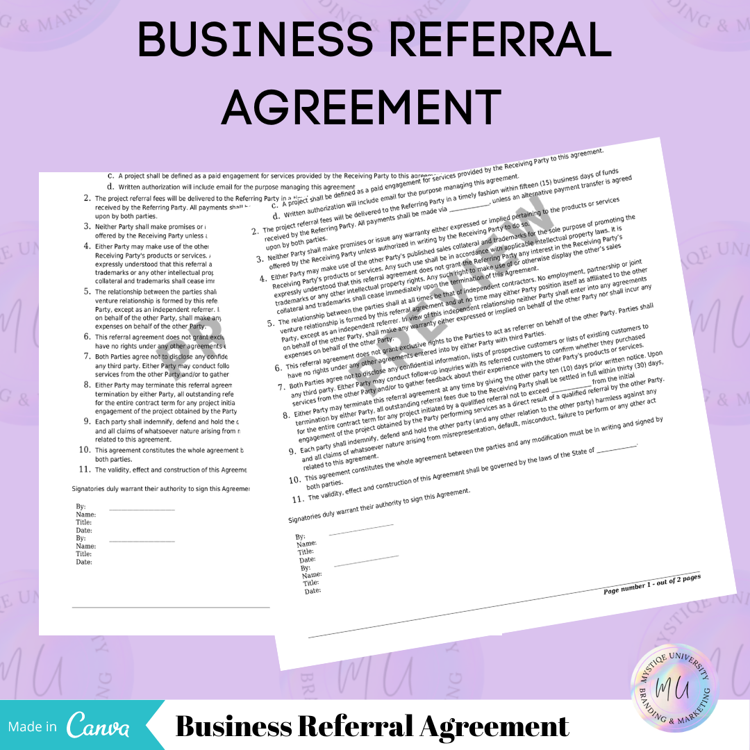 Business Referral Agreement