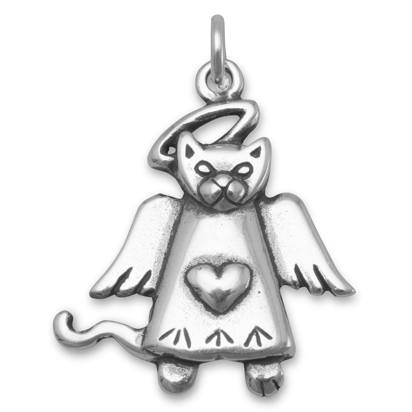 Cat Angel Charm