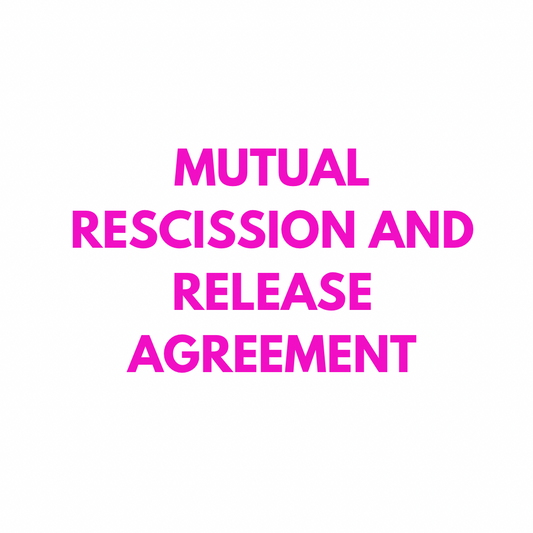 Mutual Rescission and Release Agreement