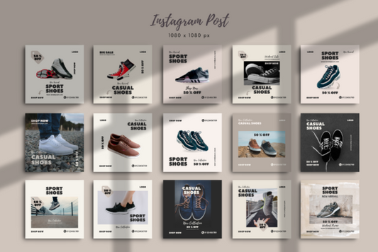 Shoes Sale Social Media Post Canva Bundle