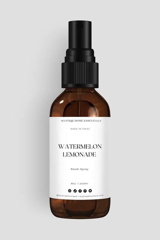 Lying Amber Glass Spray Bottle Mockup