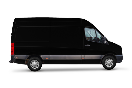 Delivery Van Side View Mockup