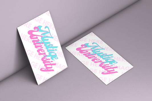 Business Cards Near Wall Mockup