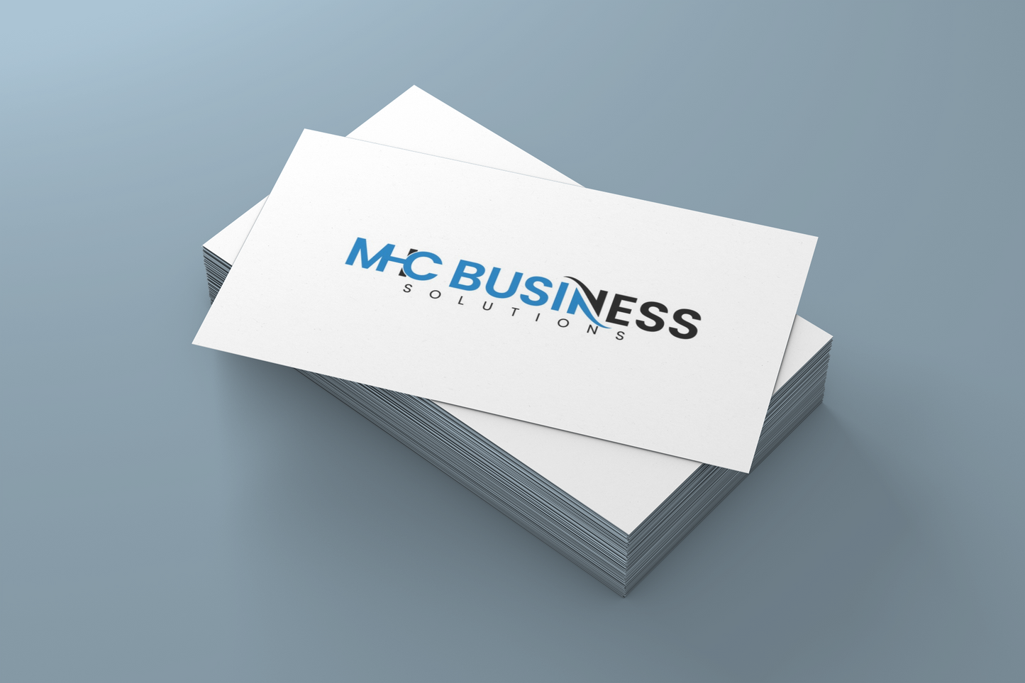 3D Business Cards on Surface Mockup