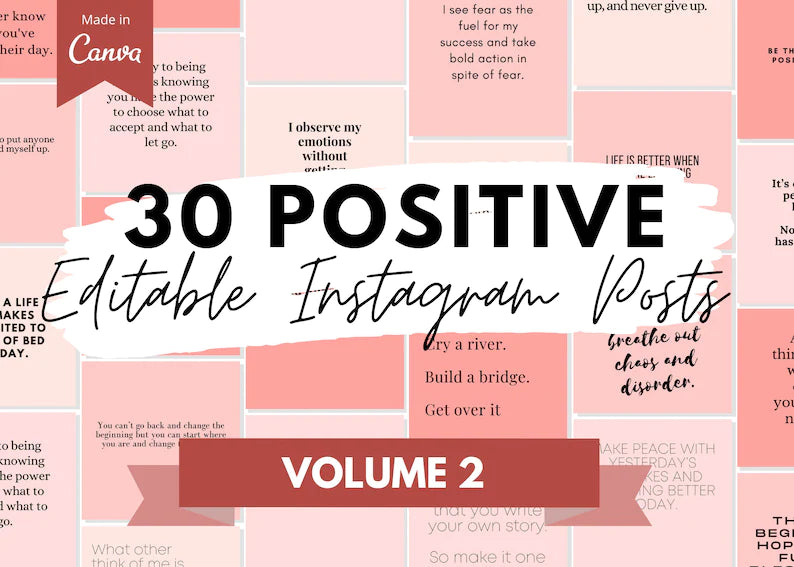 30 Self Care Editable Instagram Posts