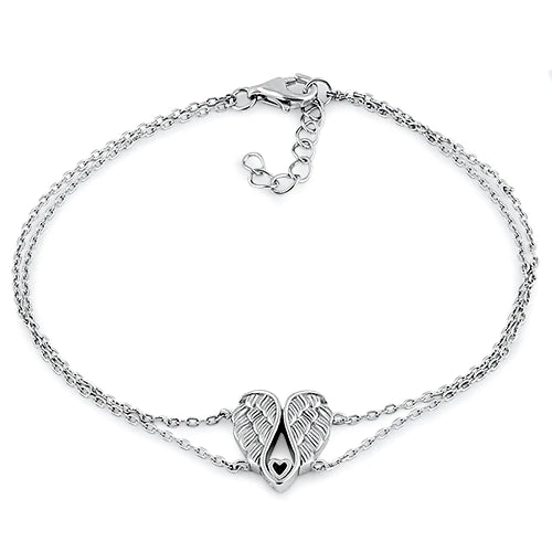 Angel Wings with Heart Bracelet