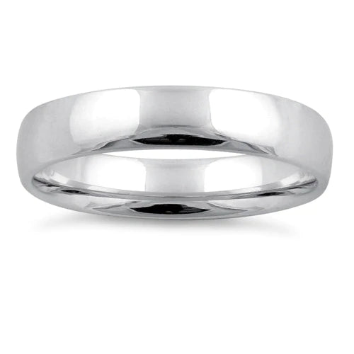 Sterling Silver Wedding Band 4mm