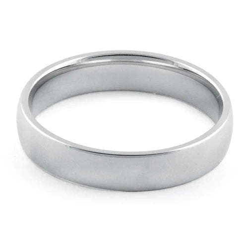 Sterling Silver Wedding Band 4mm