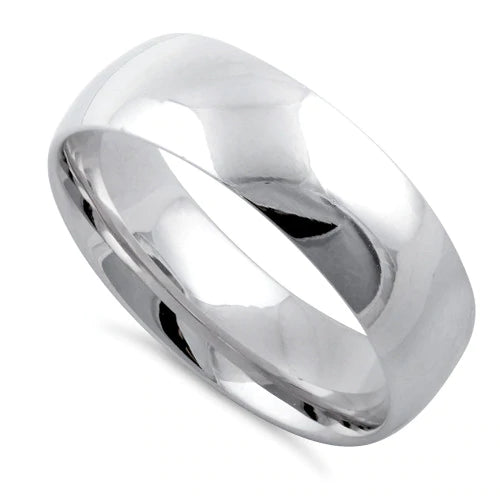 Sterling Silver Wedding Band 6mm