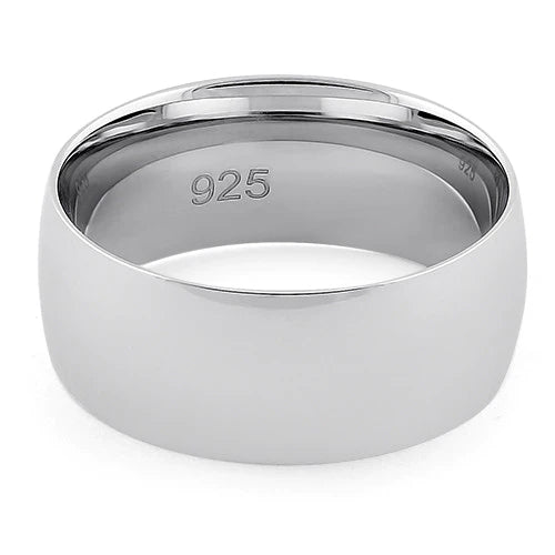 Sterling Silver Wedding Band 8mm